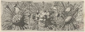 Panoplia. Friso con armi romane, parte superiore da Johannes of Lucas van Doetechum
