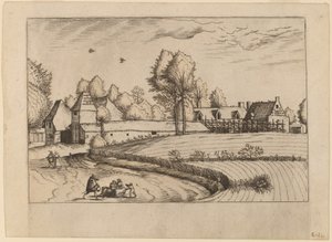 Case di campagna da Johannes van Doetechum, the Elder and Lucas