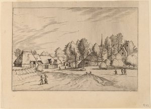 Villaggio di Campagna con Torre della Chiesa