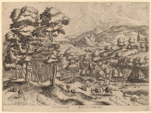 Nundinae Rusticorum (Mercato Rustico) da Johannes van Doetechum the Elder and Lucas