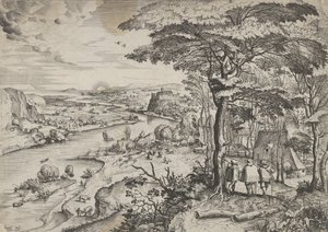 Euntes in Emaus (Paesaggio con pellegrini a Emmaus)