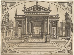 Piatto da Scenographiae da Johannes van Doetecum I