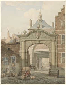 Vista attraverso un portale a Dordrecht da Johannes van Lexmond