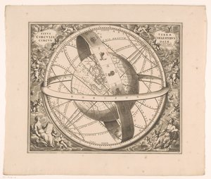 Carta celeste della Terra secondo il sistema di Tolomeo da Johannes van Loon