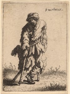 Mendicante con una gamba di legno da Johannes van Vliet