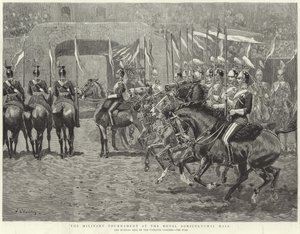 Il torneo militare alla Royal Agricultural Hall (incisione) da John (after) Charlton