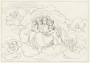 Meteore Celesti, Paradiso, Canto 30 (incisione) da John (after) Flaxman