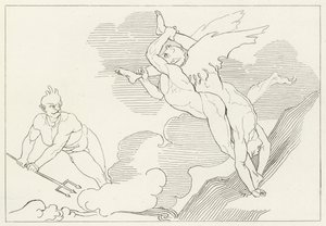 Sommità di Malebolge, Inferno, Canto 21 (incisione) da John (after) Flaxman