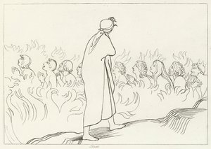 I Carnali, Purgatorio, Canto 25 (incisione) da John (after) Flaxman