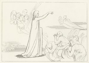 La Discesa di Cristo, Inferno, Canto 4 (incisione) da John (after) Flaxman