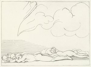 Il terremoto, Purgatorio, Canto 20 da John (after) Flaxman