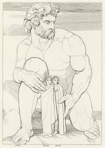 I Giganti, Inferno, Canto 31 (incisione) da John (after) Flaxman