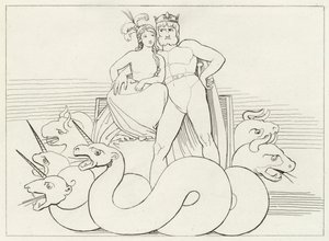Gli Intrighi della Chiesa, Purgatorio, Canto 32 (incisione) da John (after) Flaxman