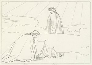 La sfera lunare, Paradiso, Canto 2 (incisione) da John (after) Flaxman