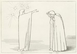 La Montagna della Prova, Purgatorio, Canto 1 (incisione) da John (after) Flaxman