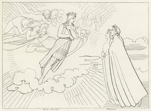 Il pianeta Venere, Paradiso, Canto 8 (incisione) da John (after) Flaxman