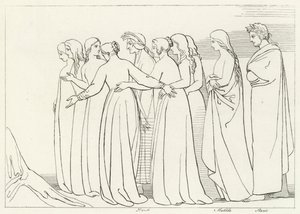 Il fiume Eunoè, Purgatorio, Canto 33 da John (after) Flaxman