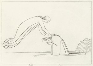 Il fiume Lete, Purgatorio, Canto 31 da John (after) Flaxman