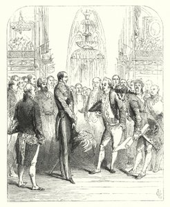 Il principe Alberto e i Commissari Reali alla Grande Esposizione del 1851, Crystal Palace, Hyde Park, Londra (incisione) da John (after) Gilbert