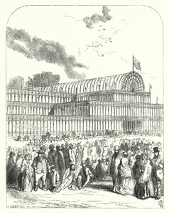 Il Crystal Palace a Hyde Park, Londra, sede della Grande Esposizione del 1851, progettato da Joseph Paxton e Charles Fox da John (after) Gilbert