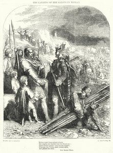 Lo sbarco dei Sassoni in Britannia da John (after) Gilbert