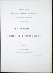 Frontespizio da John (after) Gould
