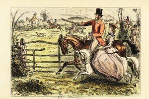 Signora inglese che cavalca all