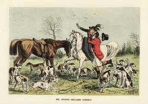 Cacciatore in abiti da caccia che abbraccia una donna su un cavallo