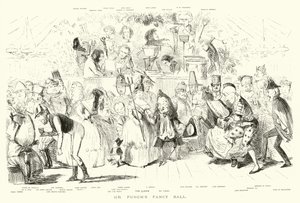 Il ballo di fantasia di Mr Punch (incisione) da John (after) Leech