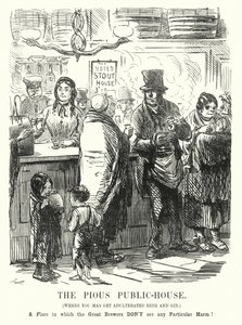 Cartone animato di Punch: La casa pubblica pia da John (after) Leech