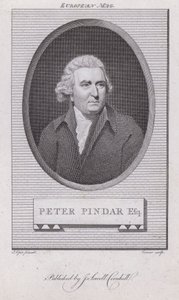 John Wolcot, medico e satirico inglese che scriveva sotto lo pseudonimo di Peter Pindar (incisione)