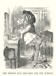 Cartone animato di Punch: Il leone britannico si prepara per il Giubileo - Giubileo d