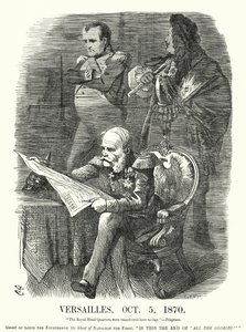 Cartone animato Punch: Versailles, 5 ottobre 1870 - l