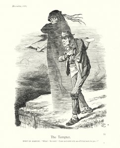 Cartone animato di Sir John Tenniel: Il tentatore da John (after) Tenniel