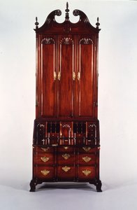 Scrivania e libreria Chippendale di Nicholas Brown, c.1760-70 da John (attr. to) Goddard