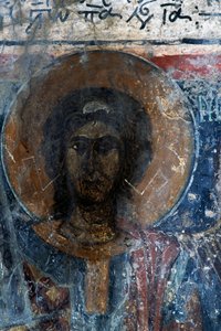 Cristo, affresco nella chiesa di Agia Paraskevi, Voutas, Creta, Grecia