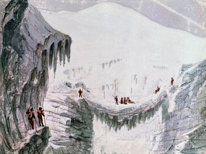 Scalata del Monte Bianco, scalatori sospesi da una crepa
