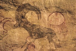 Muflone, pittura rupestre, Tassili n
