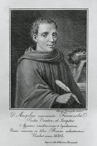 Ritratto di Agnolo Firenzuola (1493-1543), scrittore e umanista italiano, incisione di Giuseppe Benaglia (ca 1796-ca 1830) da Walter Charles Mills