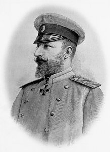Ritratto di Ferdinando I (1861-1948), Zar di Bulgaria, incisione da Walter Charles Mills