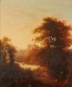 Cattedrale di Durham dal fiume da John (attr.to) Glover