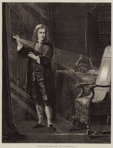 Newton che indaga sulla luce