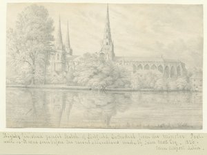Cattedrale di Lichfield - Vista Sud-Ovest da John Allport