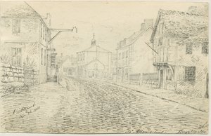 Rugeley Town: disegno a penna e inchiostro da John Allport