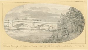Wolseley Bridge: disegno a penna e acquerello, nd [1799-1854]