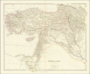 Mappa della Turchia in Asia del 1840 da John Arrowsmith