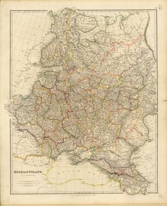 Mappa della Russia e della Polonia da John Arrowsmith