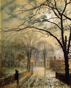 Una passeggiata al chiaro di luna, Bonchurch, Isola di Wight, 1878 da John Atkinson Grimshaw