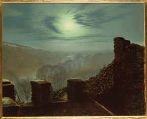 J.A. Grimshaw, Luna piena dietro nuvola cirro da Roundhay P.