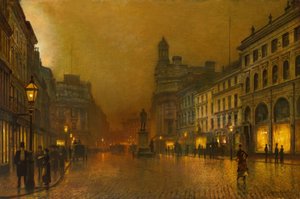 Manchester, Piazza St. Ann / Dipinto di J.A. Grimshaw